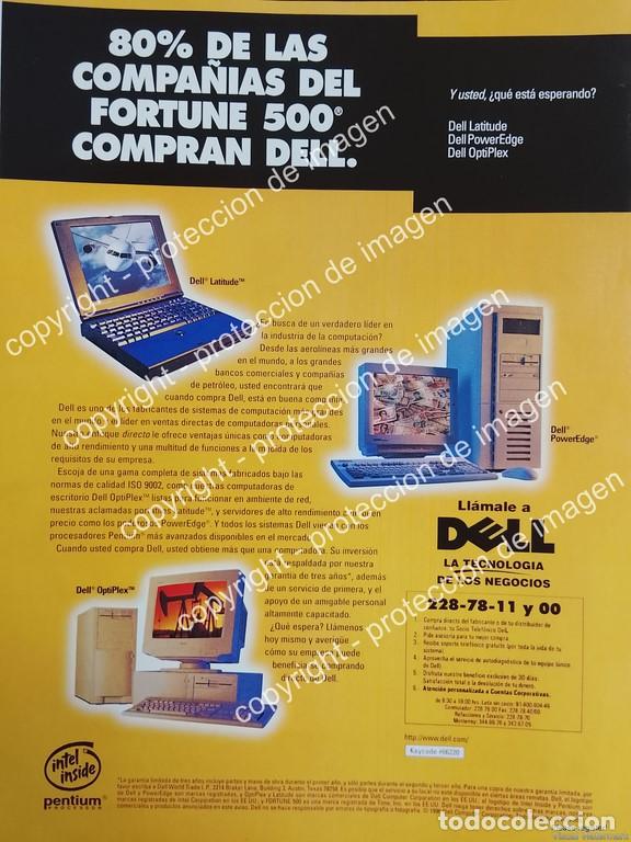 Sammeln von Plakaten: AFICHE PUBLICITARIO RETRO. COMPUTADORAS DELL MEXICO 1996