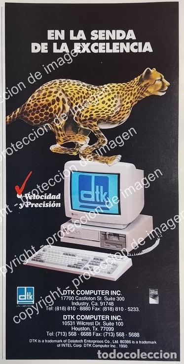 Sammeln von Plakaten: AFICHE VINTAGE ORIGINAL. COMPUTADORAS DTK /1991 /OLDWARE RARO