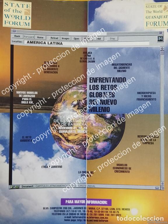 Sammeln von Plakaten: AFICHE VINTAGE ORIGINAL. CONGRESO ESTATE OF THE WORLD FORUM, GUANAJUATO 1996 /RARO