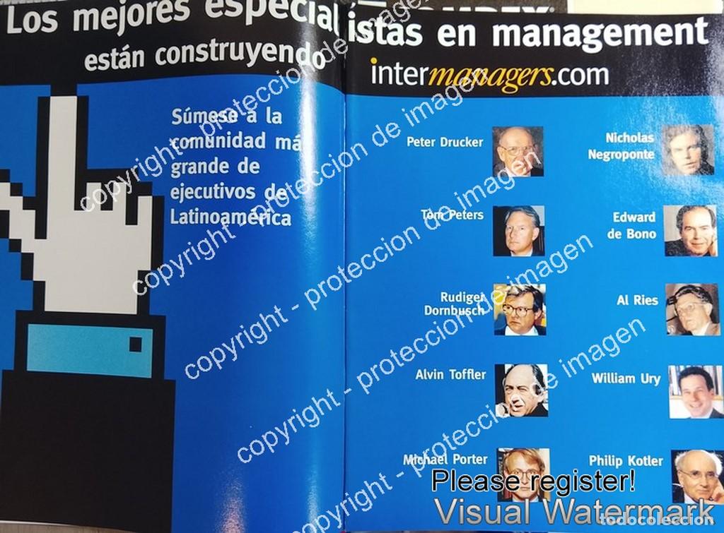 Sammeln von Plakaten: AFICHE VINTAGE ORIGINAL. FOLLETO PROMO DE INTERMANAGERS.COM 1999