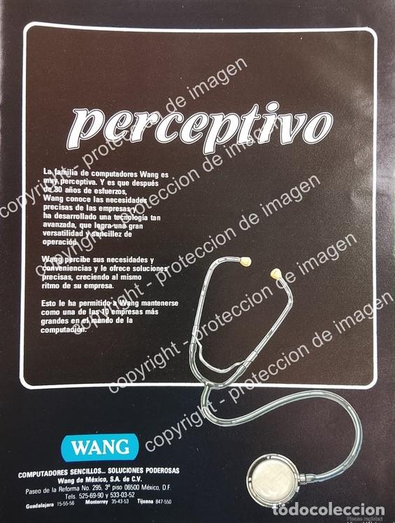 Sammeln von Plakaten: AFICHE PUBLICITARIO RETRO. COMPUTADORAS WANG MEXICO 1991 / MUY RARO /4