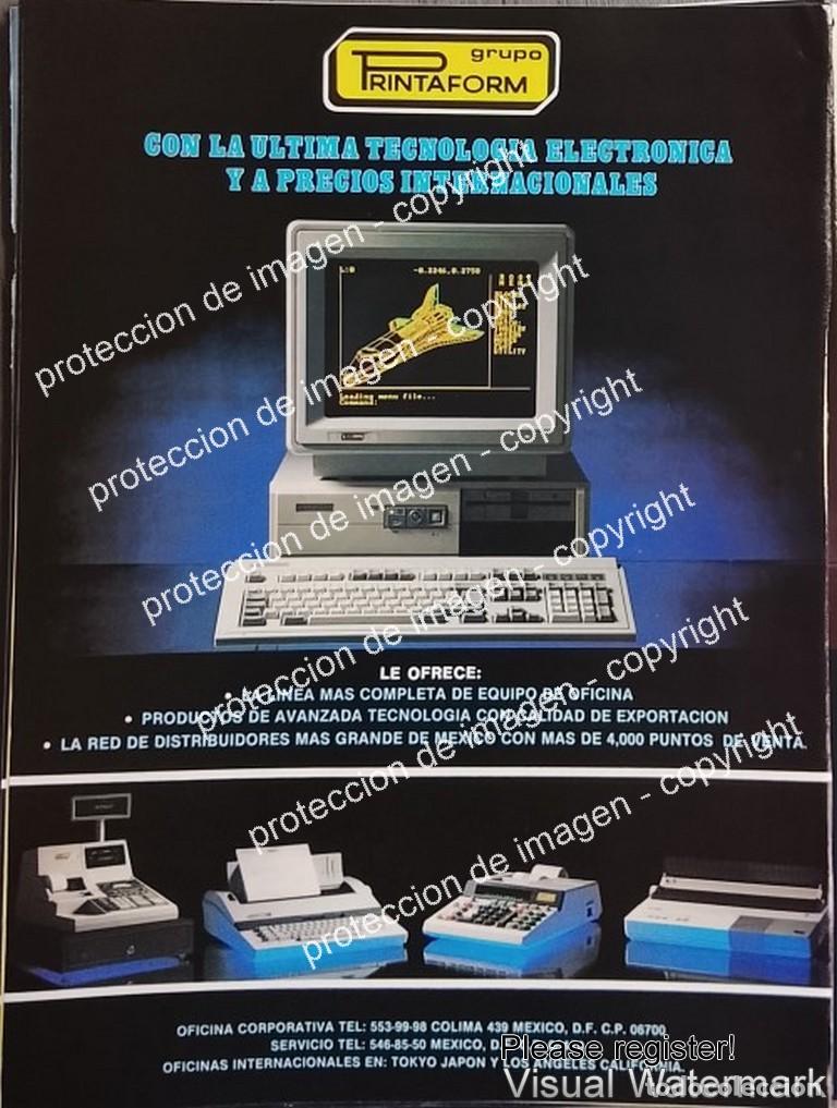Sammeln von Plakaten: CARTEL DE PUBLICIDAD RETRO. COMPUTADORAS AT PRINTAFORM MP5905 1988 RARO