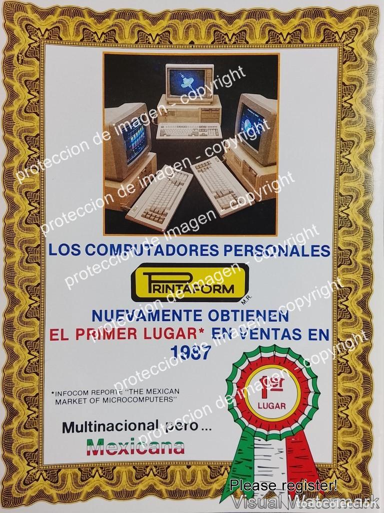 Sammeln von Plakaten: CARTEL DE PUBLICIDAD RETRO. COMPUTADORAS PRINTAFORM TRIUNFA EN VENTAS 1987