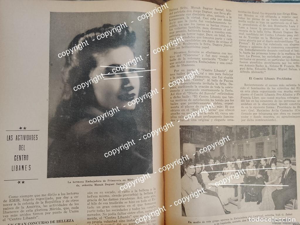 Sammeln von Plakaten: AFICHE ANTIGUO. MUNAH DAGUER SERRAF, CENTRO LIBANES DE MERIDA 1942 / ASM