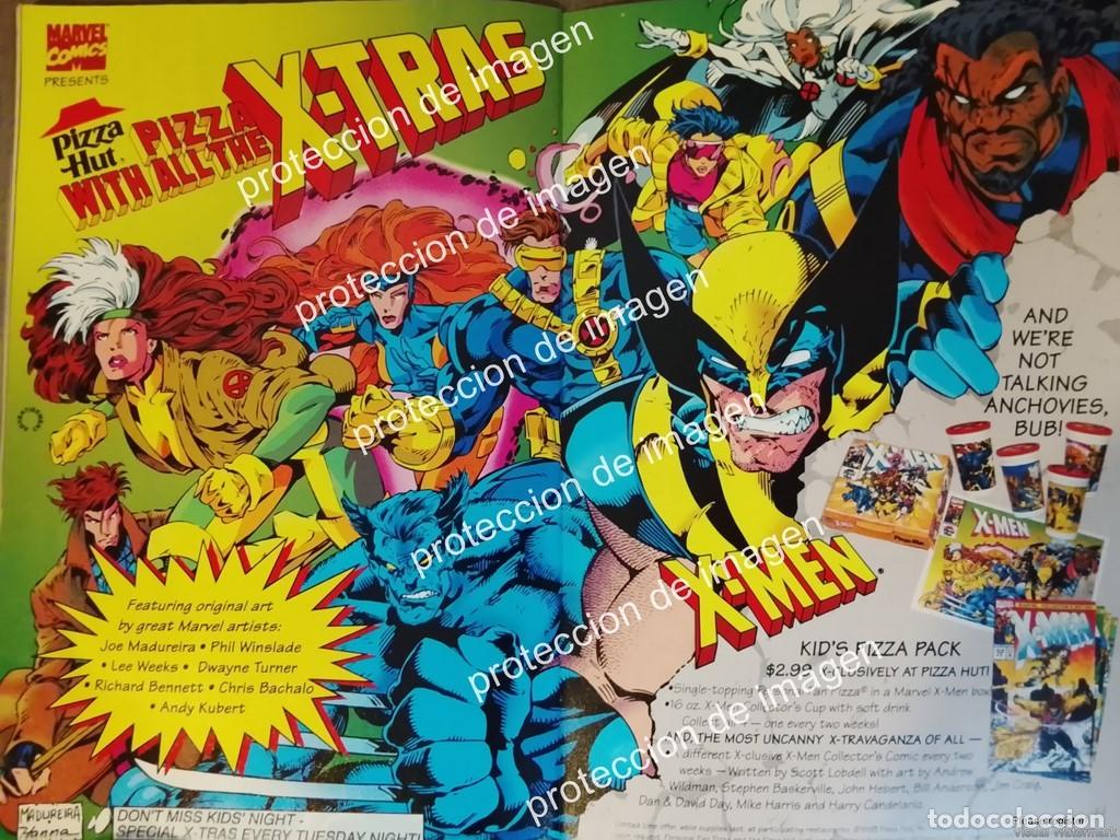 Collectionnisme d'affiches: CARTEL PUBLICITARIO RETRO. PIZZA HUT Y X-MAN MARVEL COMICS 1993