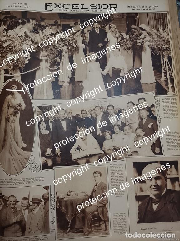 Collectionnisme d'affiches: AFICHE ANTIGUO. BODA DE ARTEMISA ELIAS CALLES / MUERE TOMAS ALBA EDISON 1931