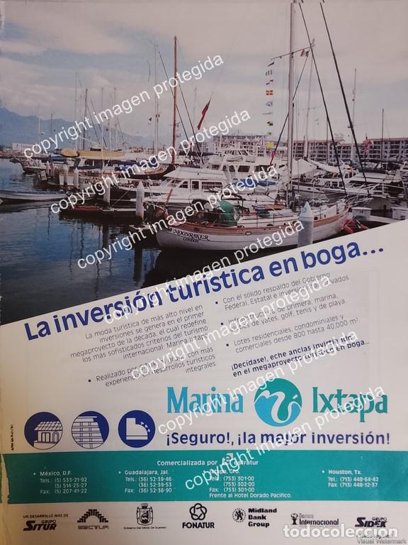 Sammeln von Plakaten: AFICHE PUBLICITARIO RETRO. NACE LA COLONIA. MARINA IXTAPA 1991 GRUPO SETUR