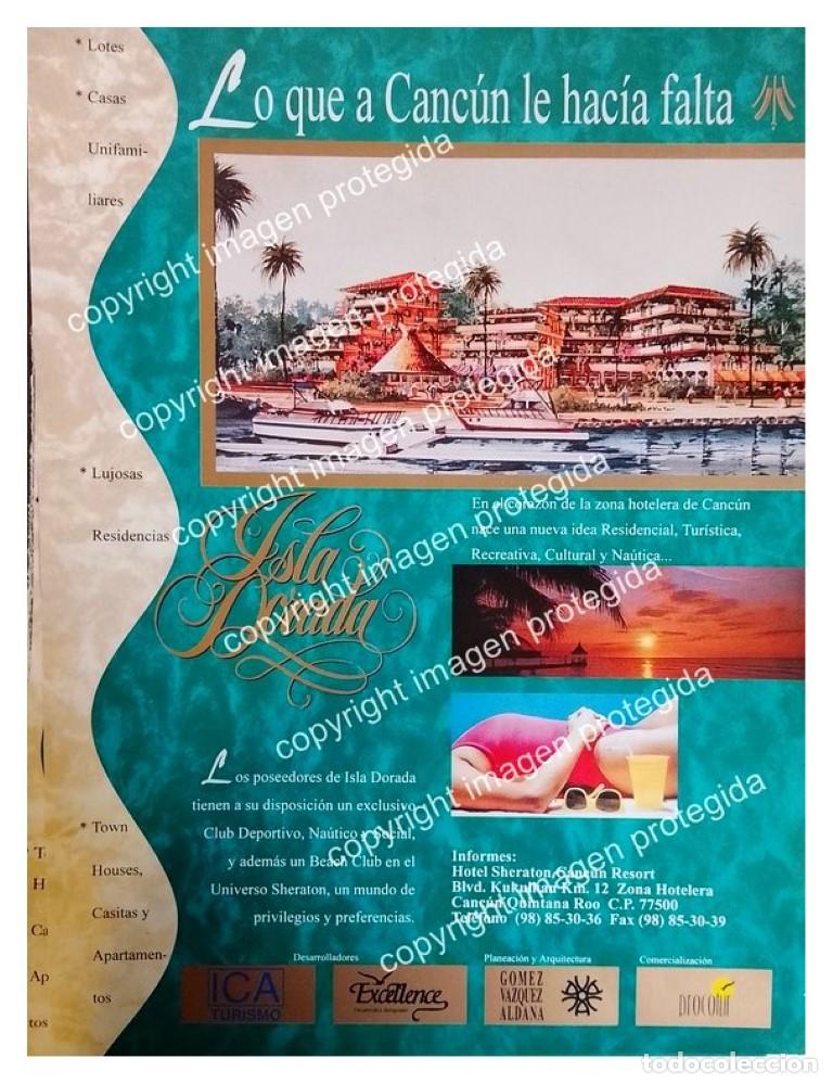 Coleccionismo de carteles: AFICHE PUBLICITARIO RETRO. NACE LA COLONIA. ISLA DORADA, CANCUN 1991 GRUPO ICA
