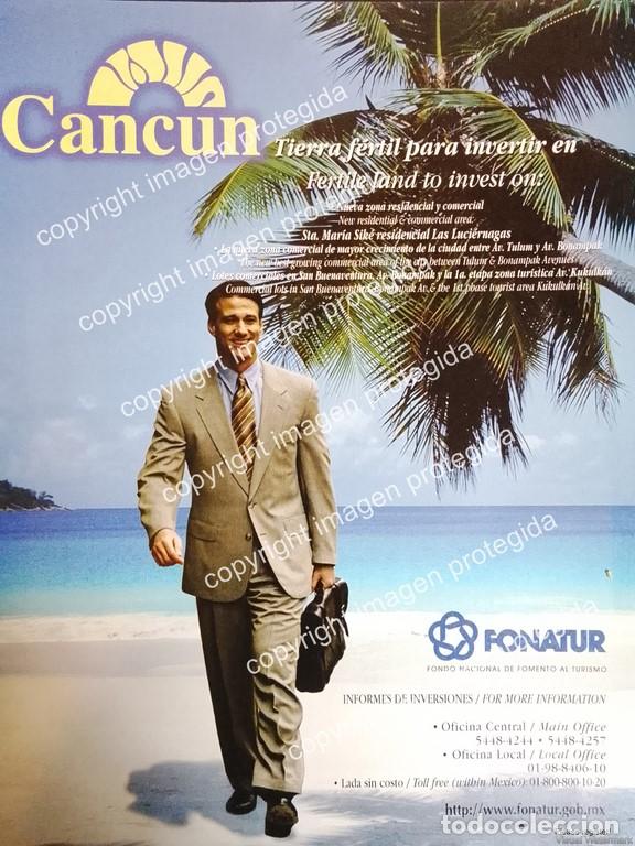 Coleccionismo de carteles: AFICHE PUBLICITARIO RETRO. TURISMO FONATUR. VISITE CANCUN 2000
