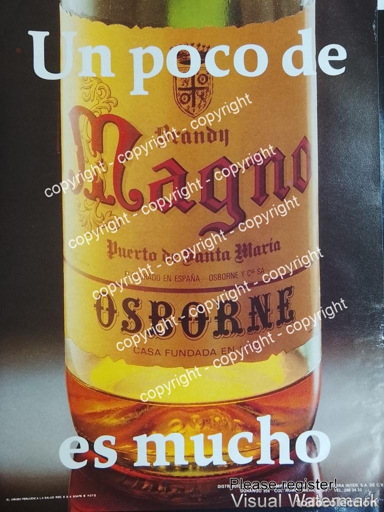 Coleccionismo de carteles: Cartel publicitario retro original Brandy Osborne Magno
