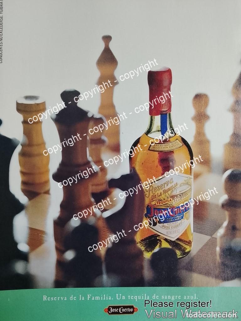 Coleccionismo de carteles: Cartel publicitario retro TEQUILA CUERVO RESERVA DE FAMILIA