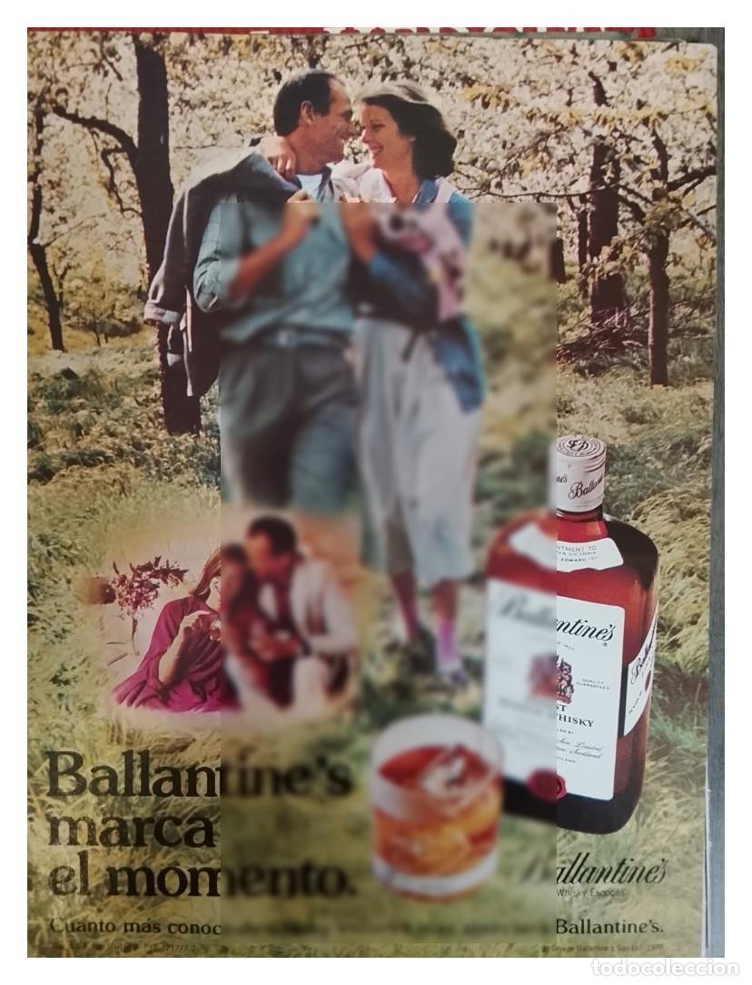 Coleccionismo de carteles: Cartel de publicidad retro WHISKY BALLANTINES 1979