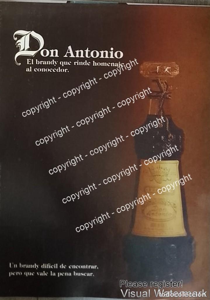 Coleccionismo de carteles: Cartel de publicidad retro BRANDY DON ANTONIO 1979