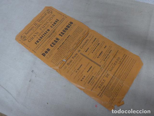 Coleccionismo de carteles: Antiguo cartel del Ateneo Republicano Radical de Pueblo Nuevo, Barcelona, 1926. Original