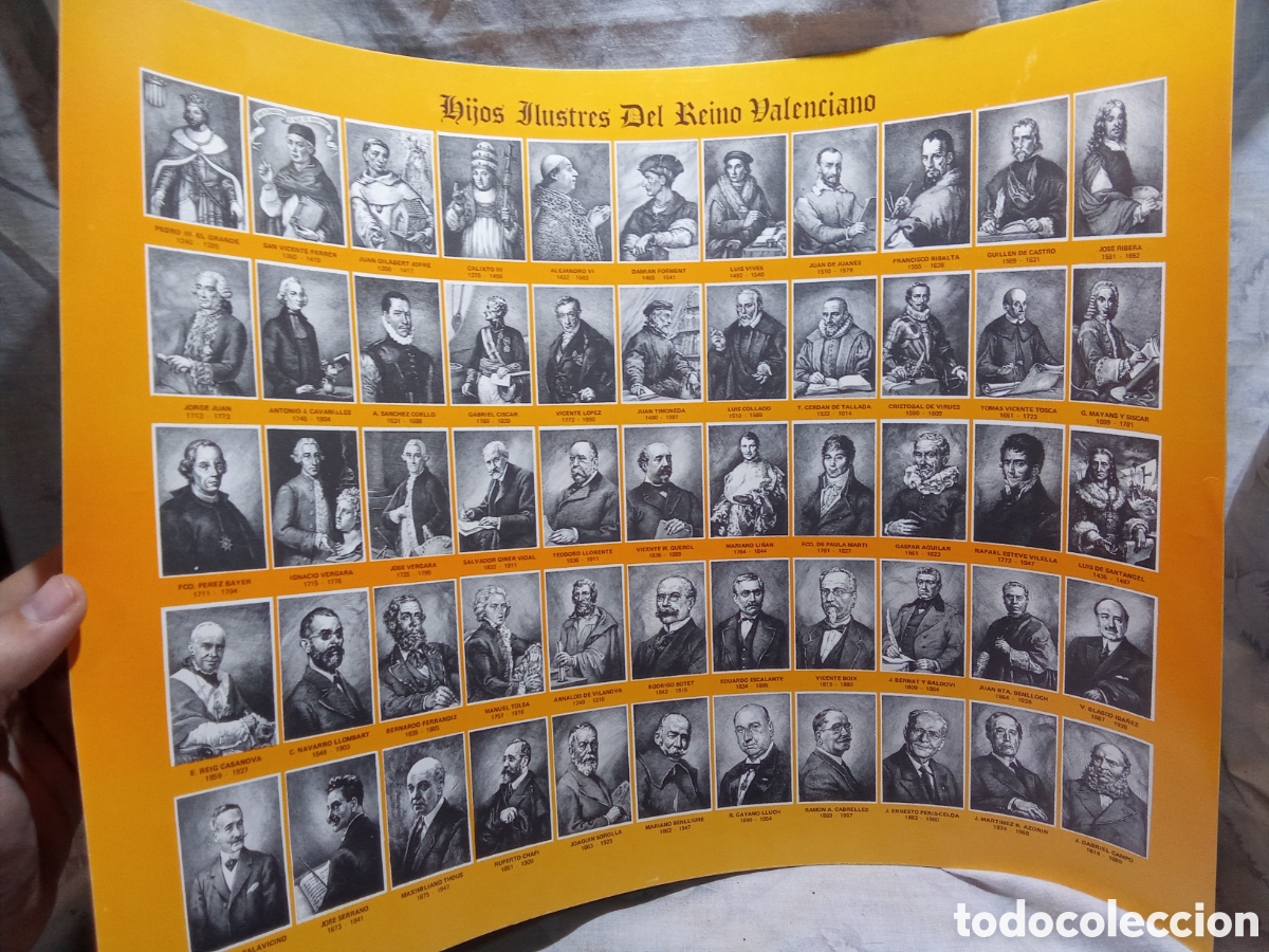 Coleccionismo de carteles: CARTEL HIJOS ILUSTRES DEL REINO VALENCIANO