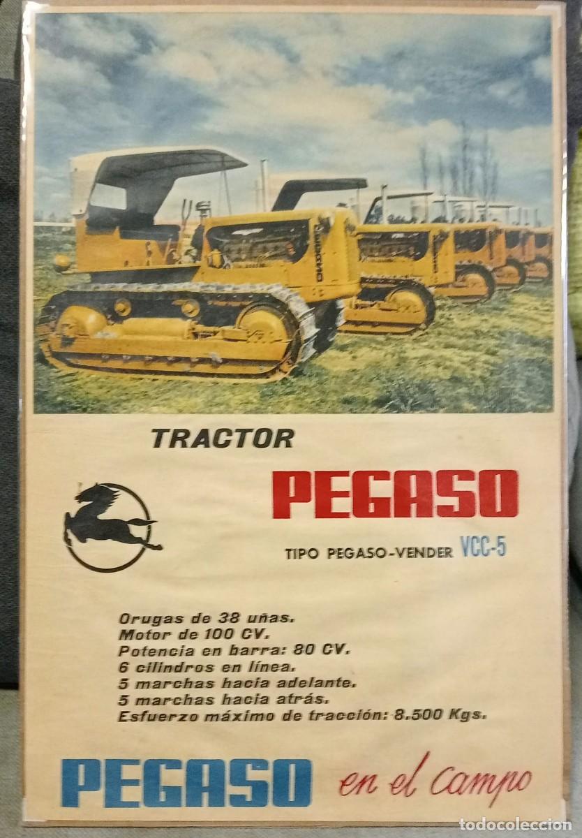 Coleccionismo de carteles: TRACTOR PEGASO - PUBLICIDAD ORIGINAL 1959 / 41 x 27 Cm. - YA DOMINICAL