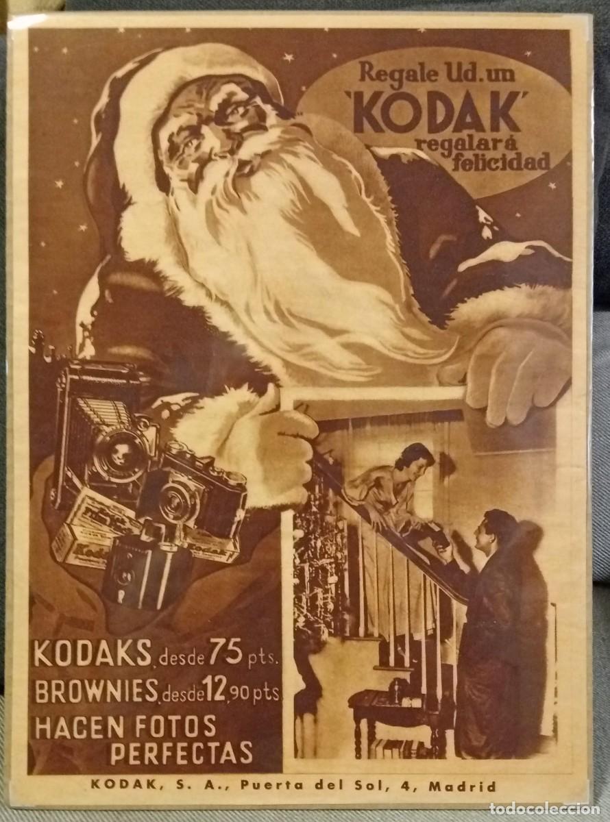 Coleccionismo de carteles: KODAK, CAMARAS DE FOTOS - PUBLICIDAD ORIGINAL 1934 / 35 x 25 Cm. - ESTAMPA