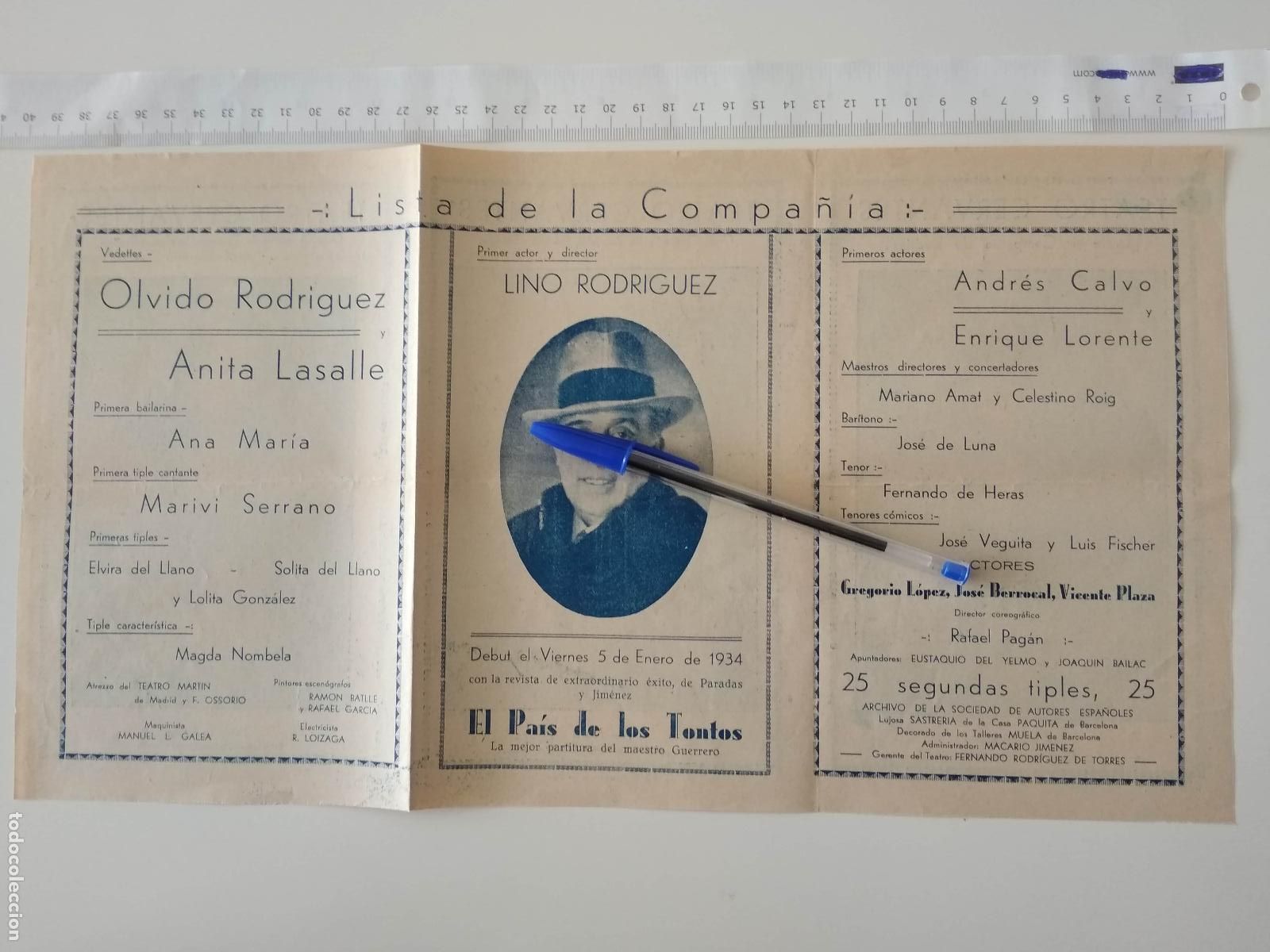 Coleccionismo de carteles: CARTEL TEATRO CERVANTES DE MALAGA 1934 LINO RODRIGUEZ OLVIDO ANITA LASALLE ANDRES CALVO ENRIQUE LORE