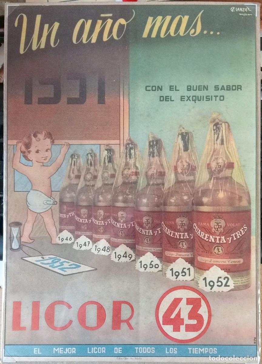 Coleccionismo de carteles: LICOR 43 - PUBLICIDAD ORIGINAL, 1952 / 31 x 22 Cm. - MUNDO HISPANICO