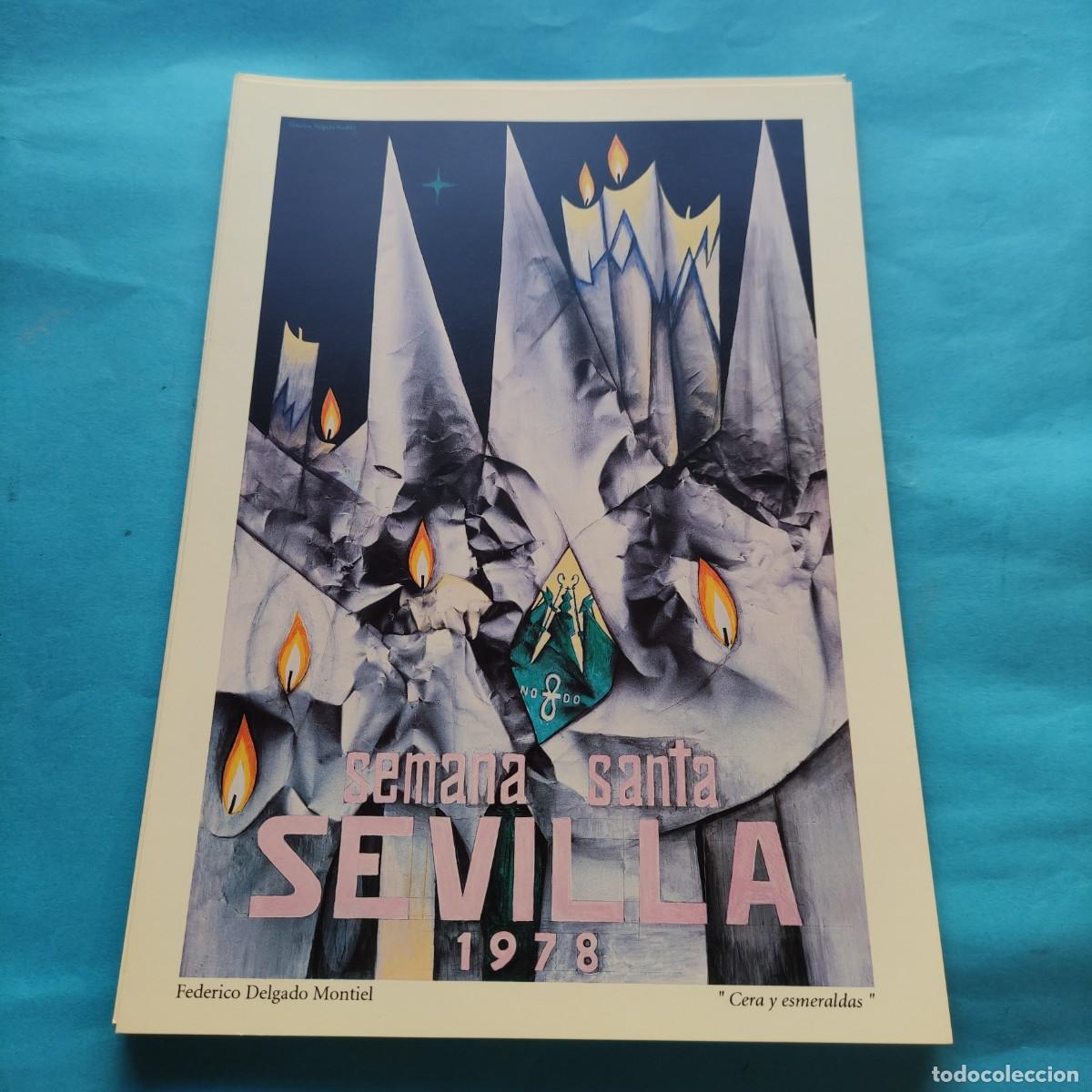 Coleccionismo de carteles: L&Aacute;MINA SEMANA SANTA DE SEVILLA. A&Ntilde;O 1978. REPRODUCCI&Oacute;N CARTELES SIGLO XX. 33X23CM