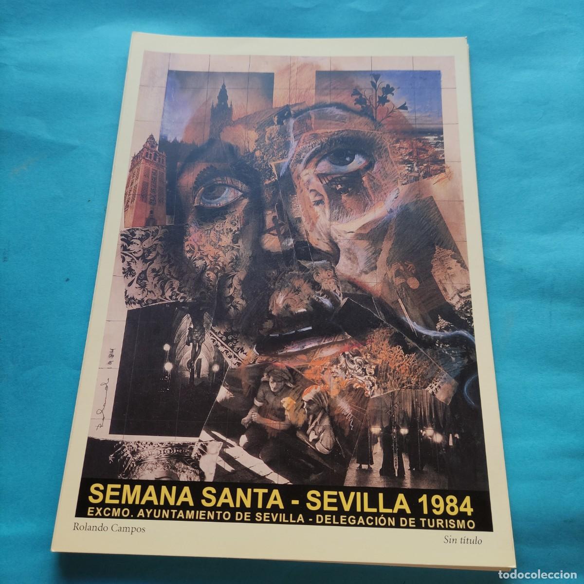 Coleccionismo de carteles: L&Aacute;MINA SEMANA SANTA DE SEVILLA. A&Ntilde;O 1984. REPRODUCCI&Oacute;N CARTELES SIGLO XX. 33X23CM