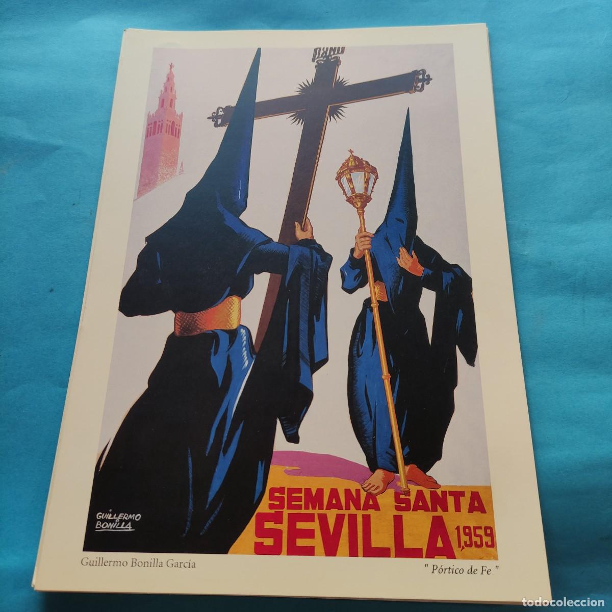 Coleccionismo de carteles: L&Aacute;MINA SEMANA SANTA DE SEVILLA. A&Ntilde;O 1959. REPRODUCCI&Oacute;N CARTELES SIGLO XX. 33X23CM