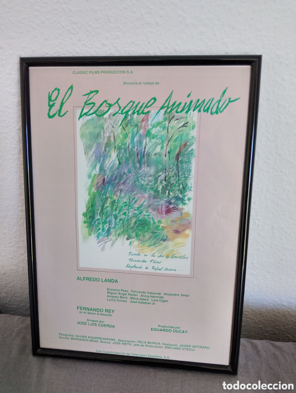 Collectionnisme d'affiches: El bosque animado cuadro Publicidad cine vintage pel&iacute;cula a&ntilde;os 80