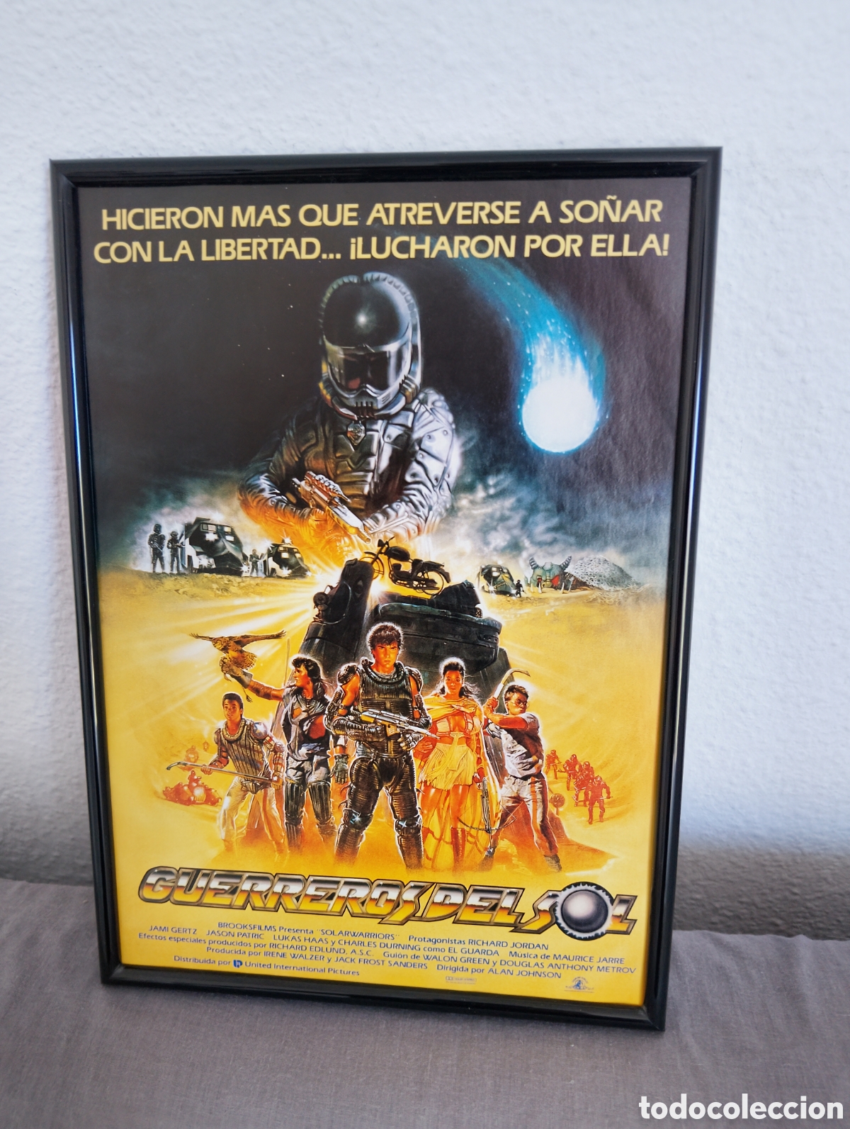 Coleccionismo de carteles: Guerreros del sol cuadro publicidad cine a&ntilde;os 80 pel&iacute;cula estreno