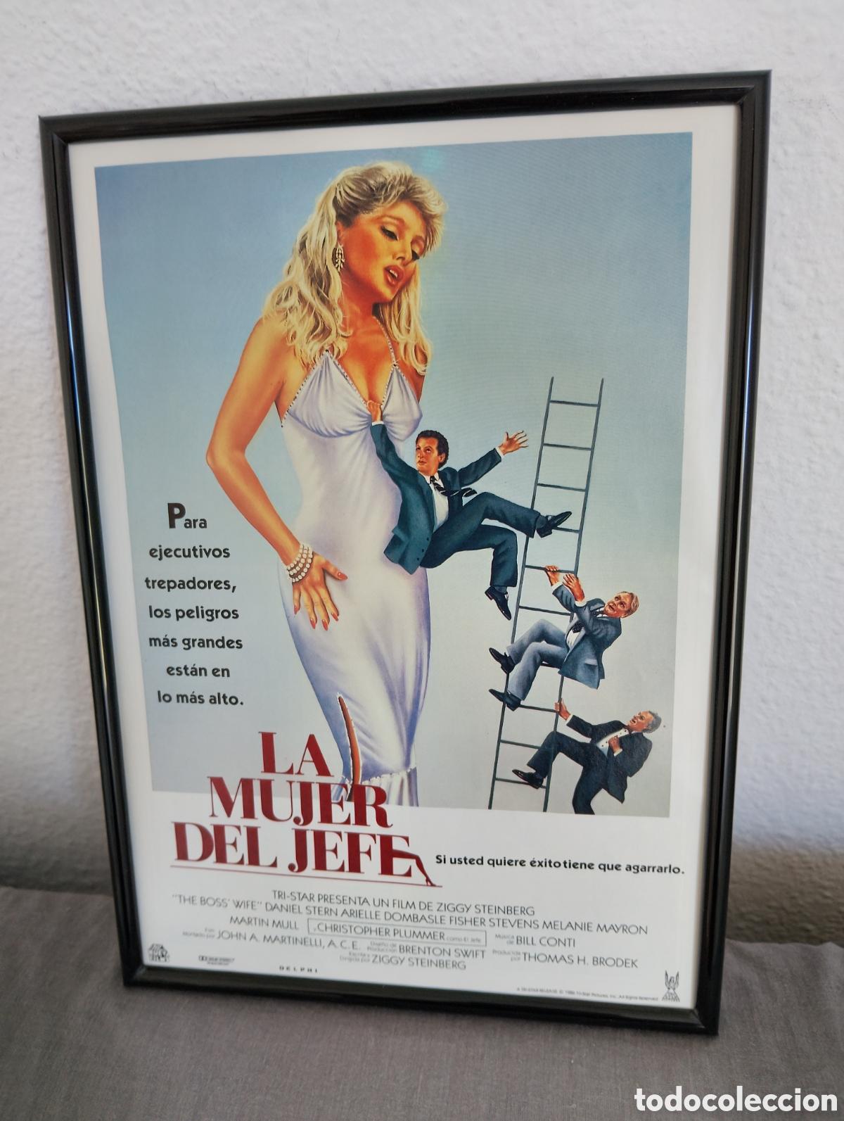 Coleccionismo de carteles: La mujer del jefe cuadro publicidad pel&iacute;cula a&ntilde;os 80 cine