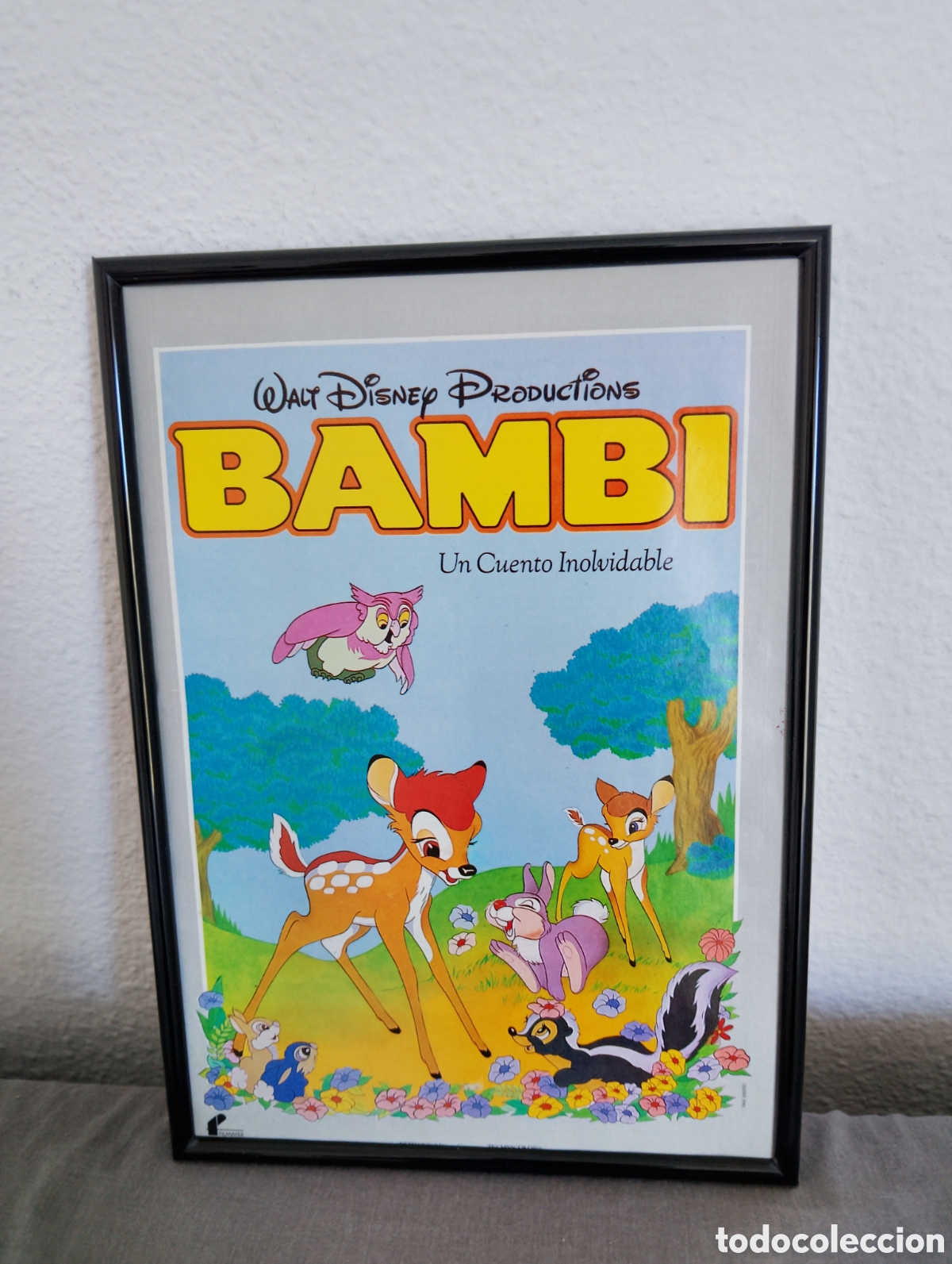 Collectionnisme d'affiches: Bambi Disney cuadro de publicidad de cine infantil a&ntilde;os 80