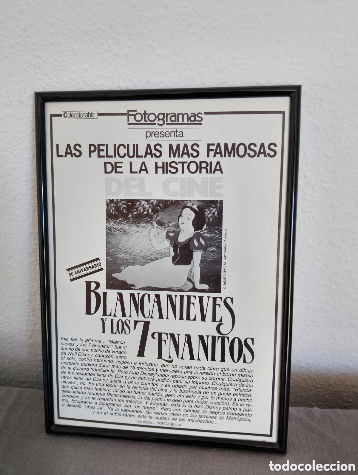 Collectionnisme d'affiches: Blancanieves y los 7 enanitos cuadro publicidad fotogramas a&ntilde;o 87 cine