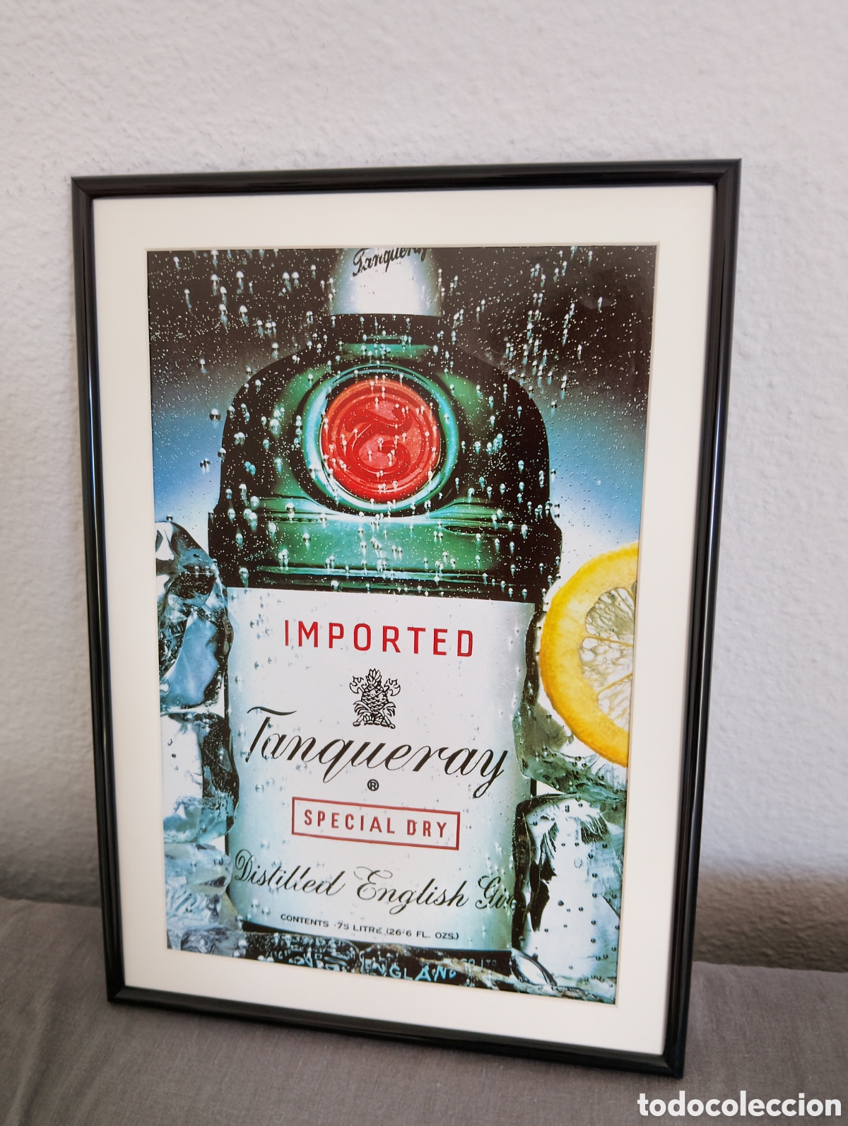 Collectionnisme d'affiches: Tanqueray gin London cuadro publicidad vintage a&ntilde;os 80 bebida bar