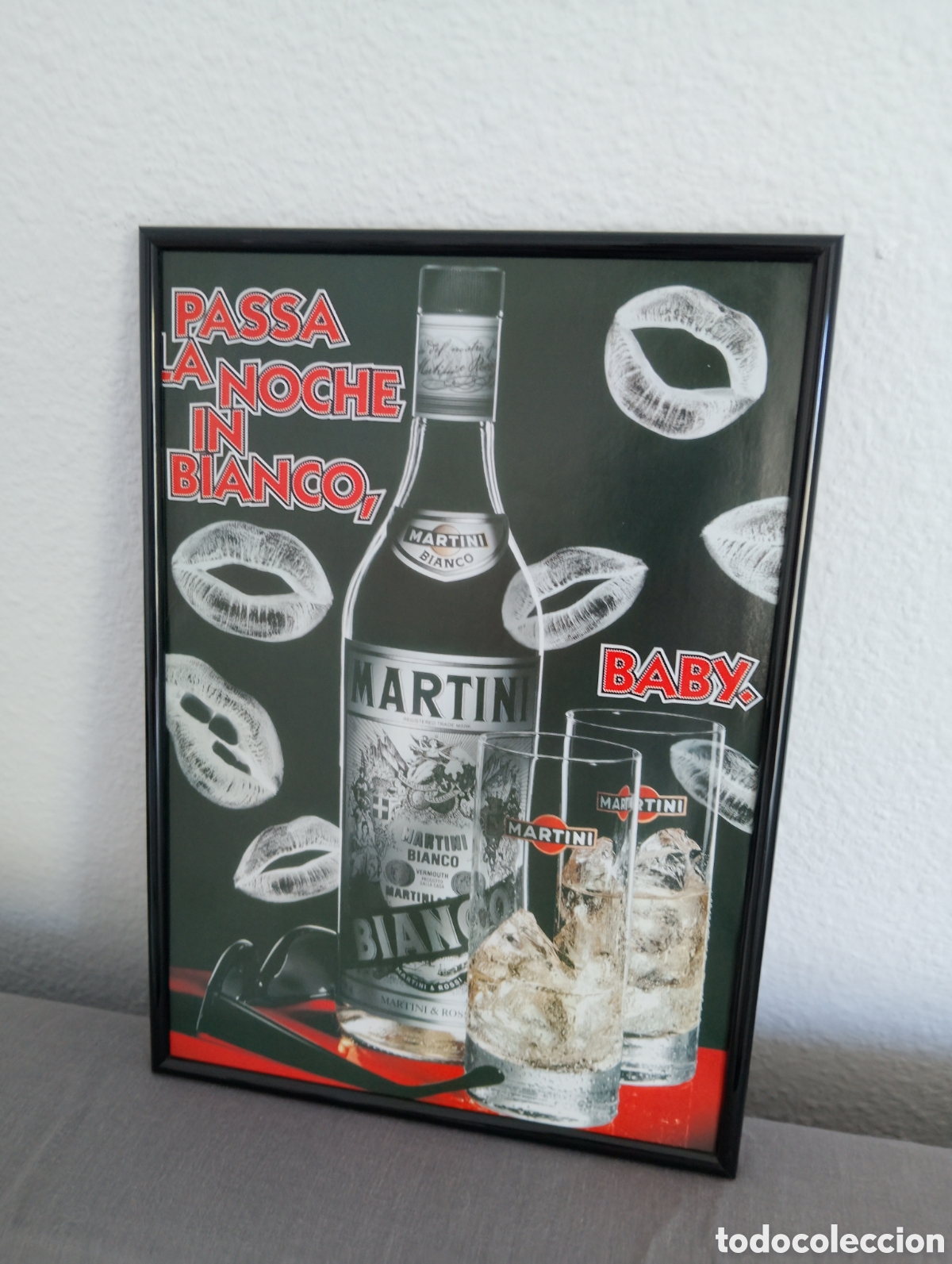 Coleccionismo de carteles: Martini cuadro publicidad vintage a&ntilde;os 90 Vermouth