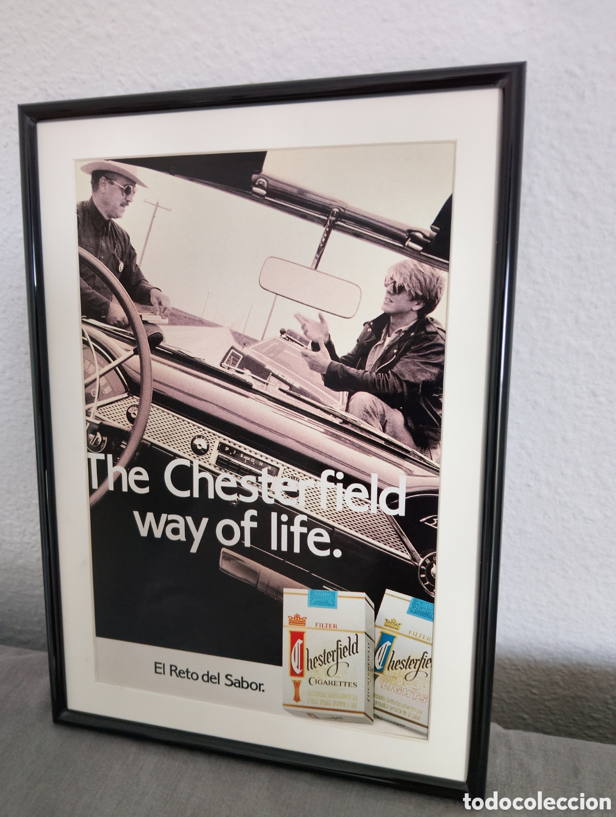 Sammeln von Plakaten: Chesterfield tabaco cigarros cuadro publicidad retro a&ntilde;os 90