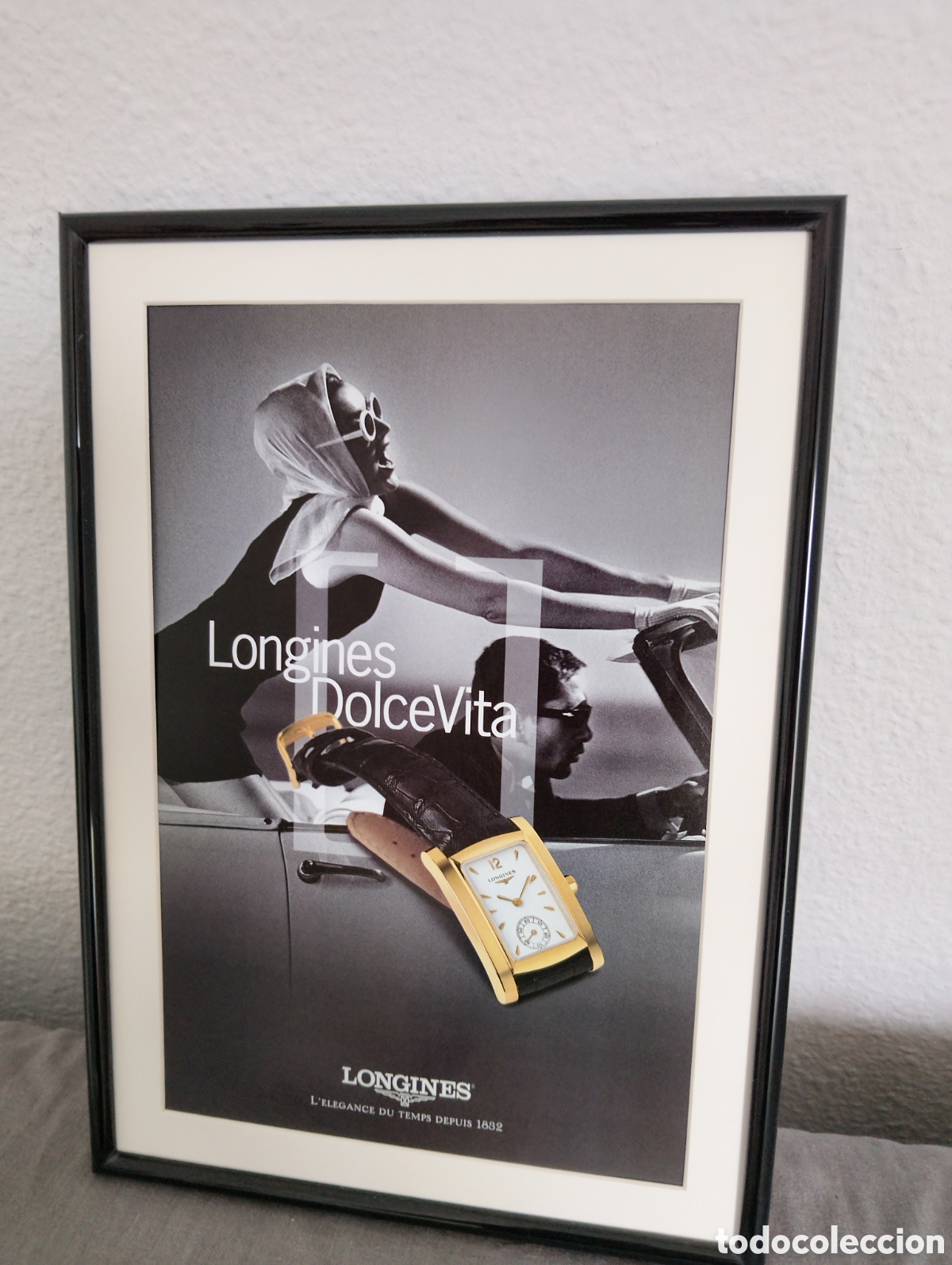 Coleccionismo de carteles: Longines cuadro publicidad retro a&ntilde;os 90 reloj