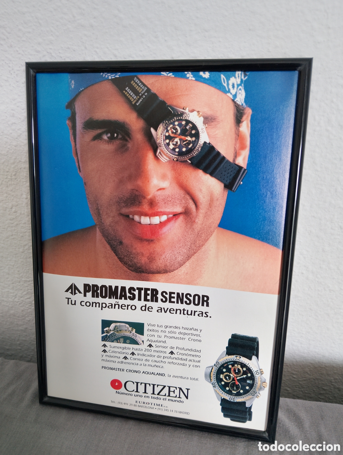 Coleccionismo de carteles: Citizen reloj cuadro publicidad retro a&ntilde;os 90