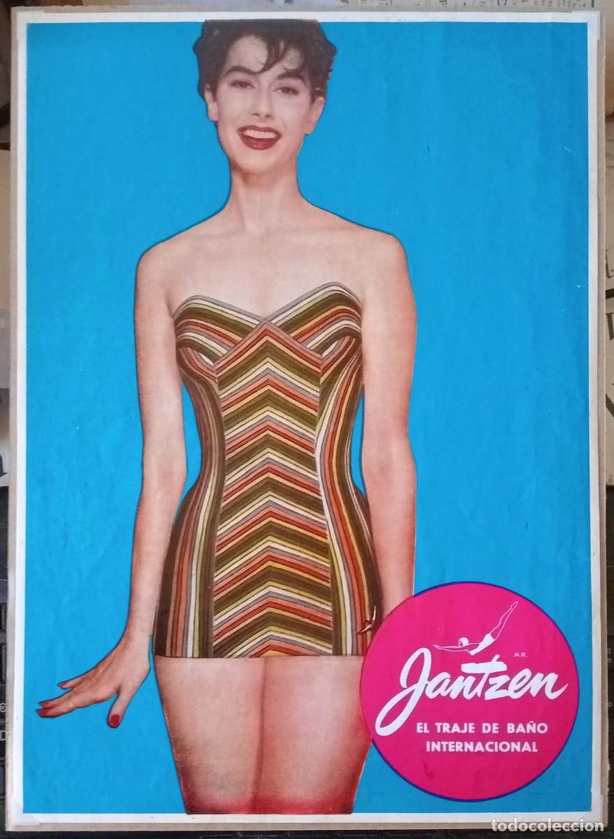 Coleccionismo de carteles: JANTZEN - TRAJE DE BA&Ntilde;O - 1957 PUBLICIDAD ORIGINAL / 32 x 23 Cm. - SEMANARIO SILUETAS