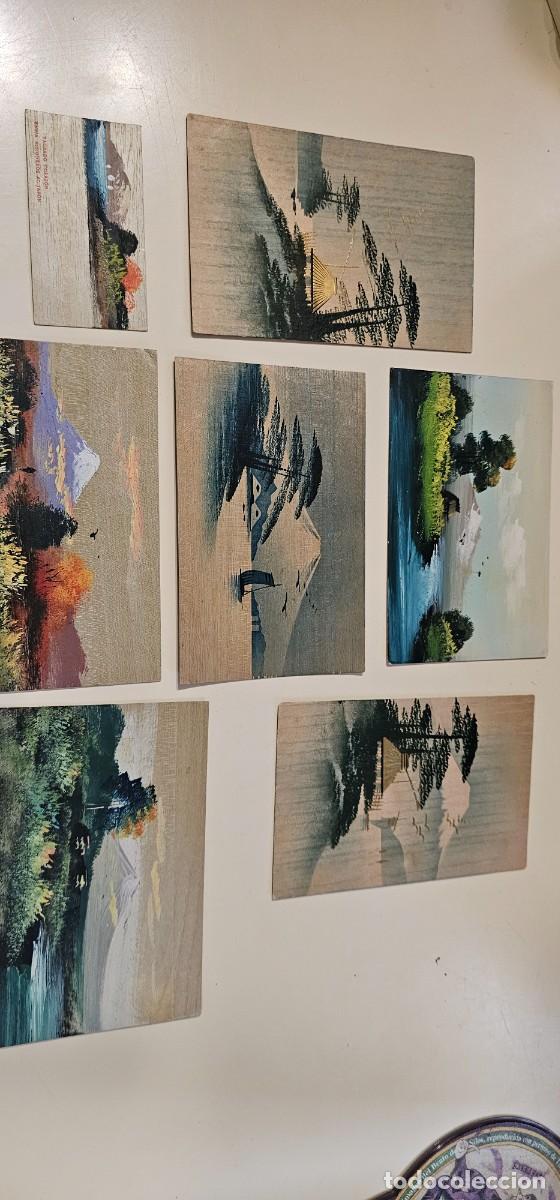 Coleccionismo de carteles: Bonita coleccion de postales japonesas sobre fibra vegetal