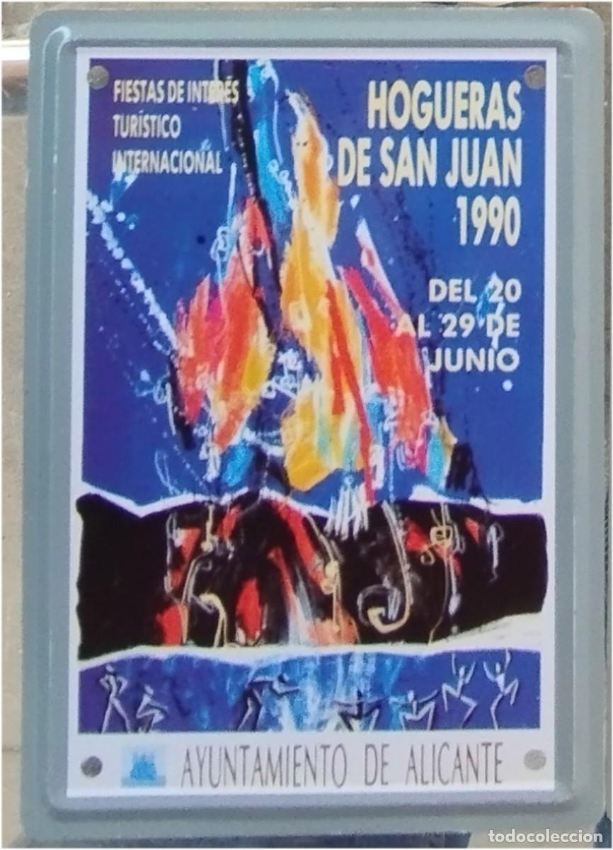 Coleccionismo de carteles: HOGUERAS DE SAN JUAN ALICANTE REPRODUCCION CARTEL EN METAL FOGUERES DE SANT JUAN DEL A&Ntilde;O 1990 MIDE