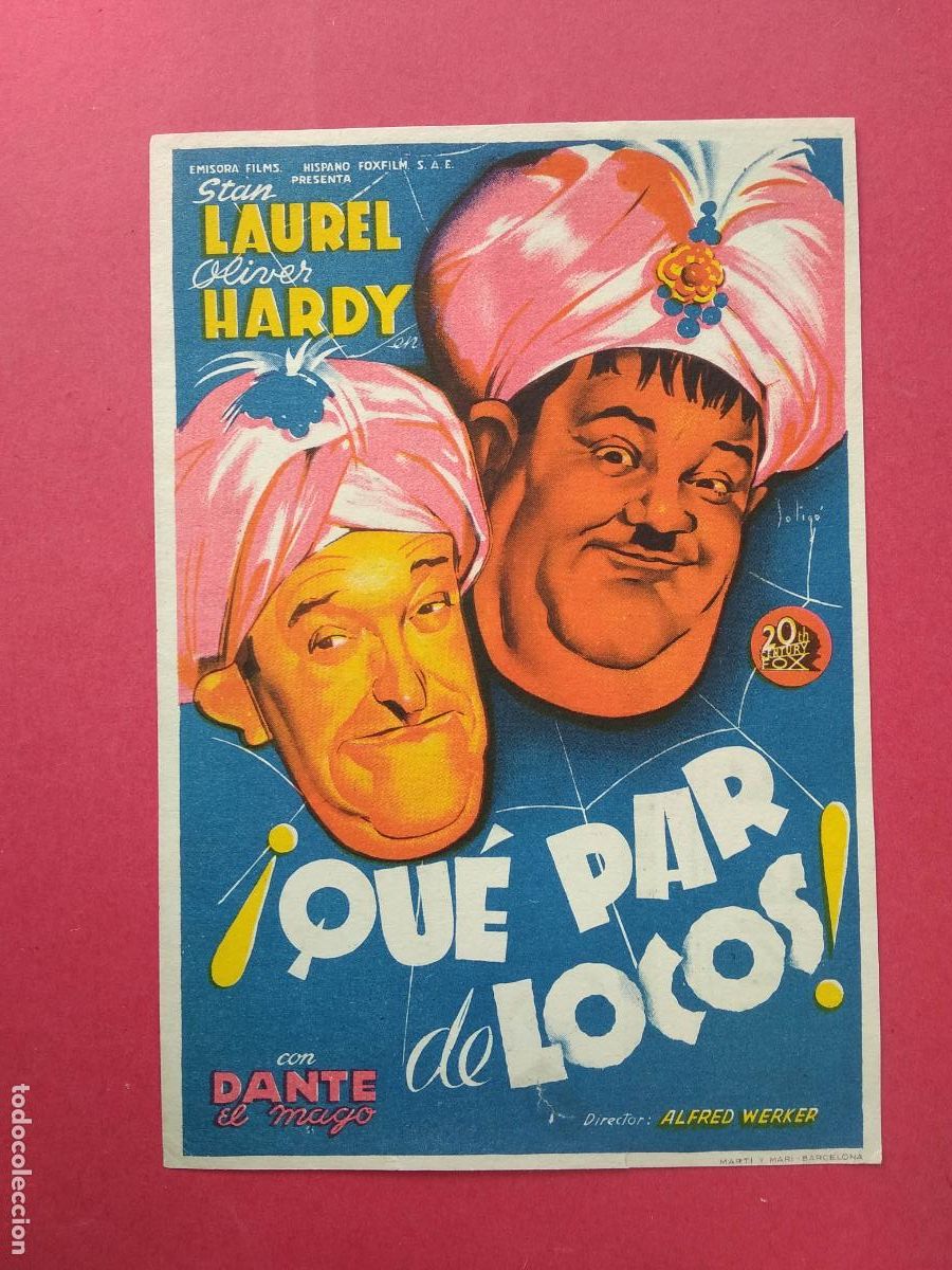 Coleccionismo de carteles: FOLLETO DE MANO PROGRAMA PROSPECTO DE CINE PELICULA , QUE PAR DE LOCOS