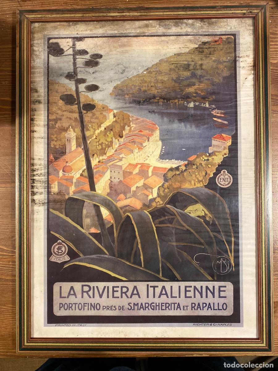Coleccionismo de carteles: CARTEL LA RIVIERA ITALIENNE MARIO BORGOLI ENIT 1920. PORTOFINO, S MARGHERITA, RAPALLO