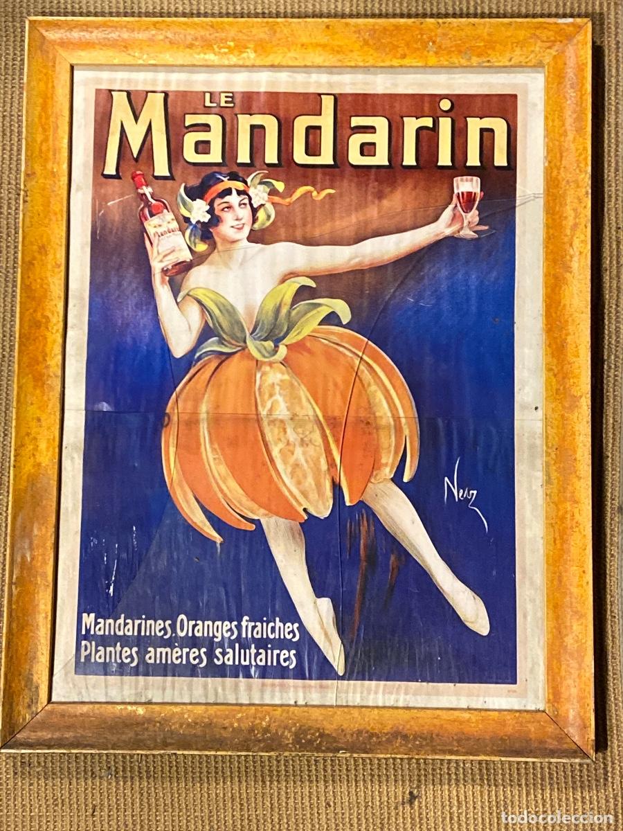 Coleccionismo de carteles: CARTEL LE MANDARIN NIEZ MARCO DE MADERA 49 X 63CM