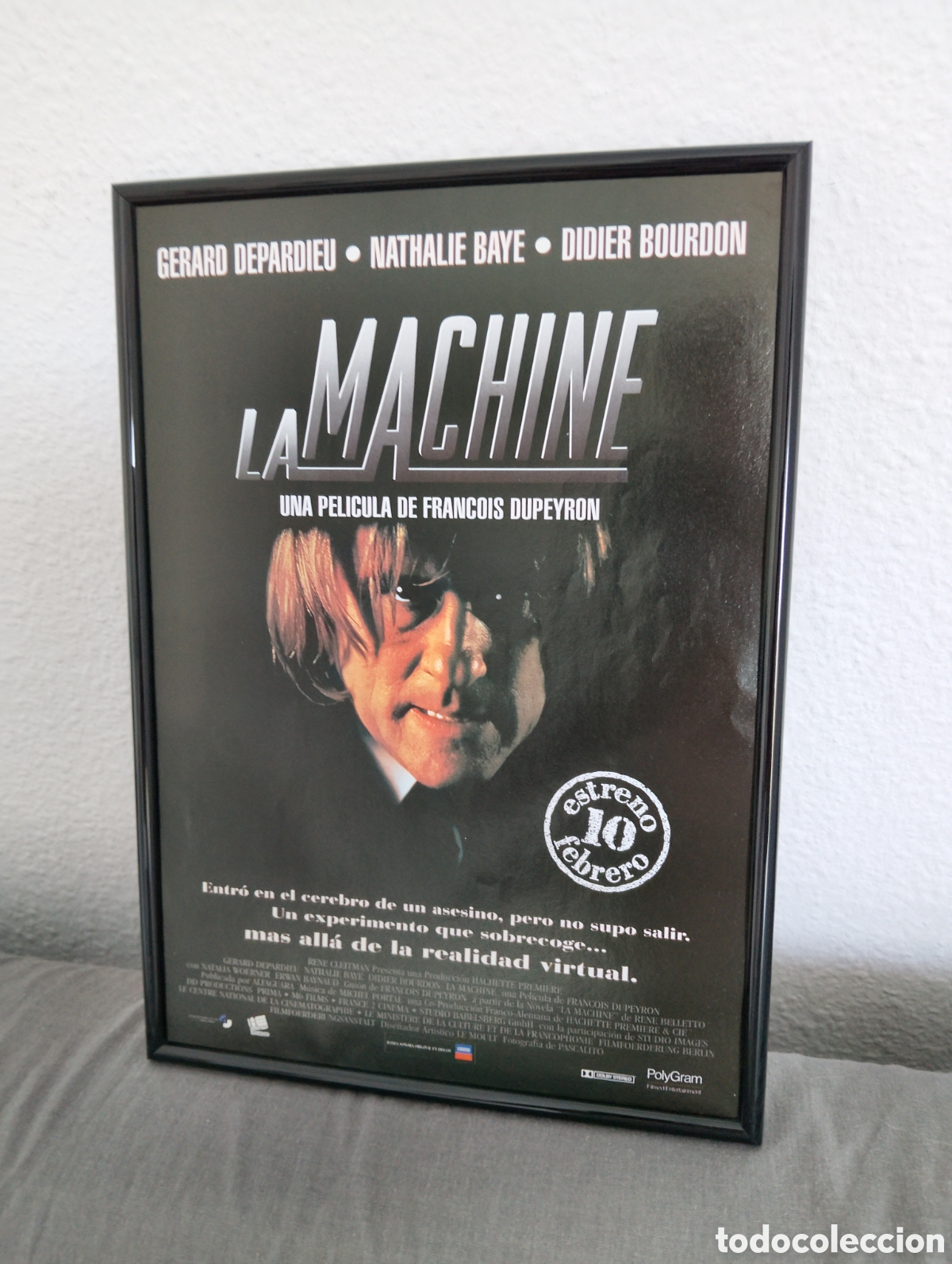 Coleccionismo de carteles: La machine cuadro publicidad cine a&ntilde;os 90 Gerard Depardieu