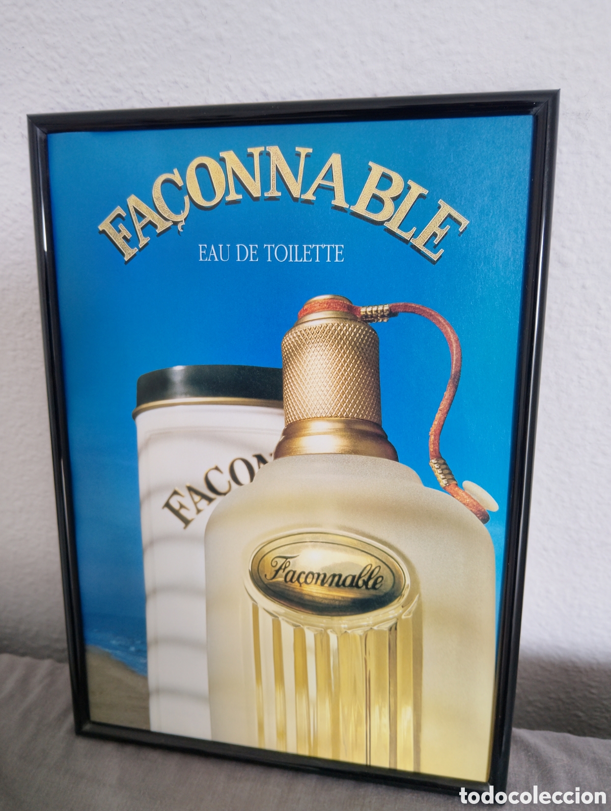 Coleccionismo de carteles: Faconnable cuadro publicidad retro a&ntilde;os 90 perfume
