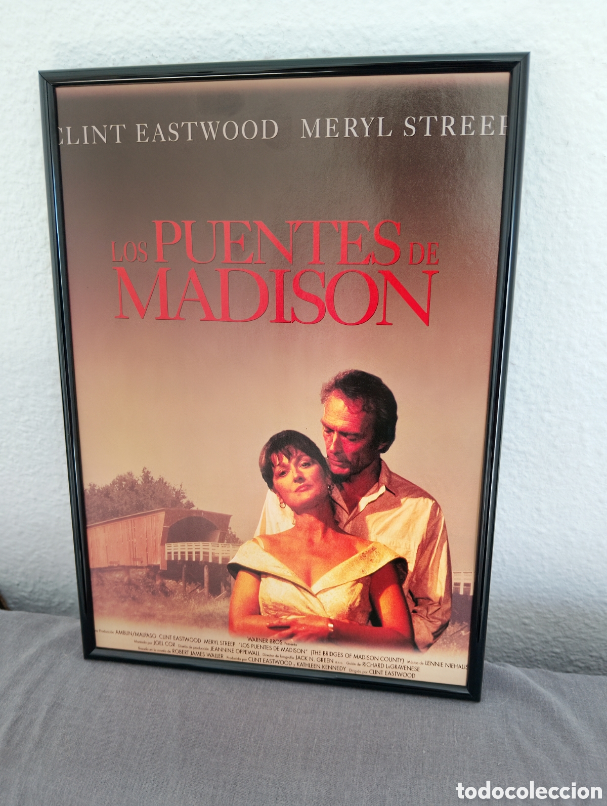 Coleccionismo de carteles: Los puentes de Madison cuadro publicidad cine a&ntilde;os 90
