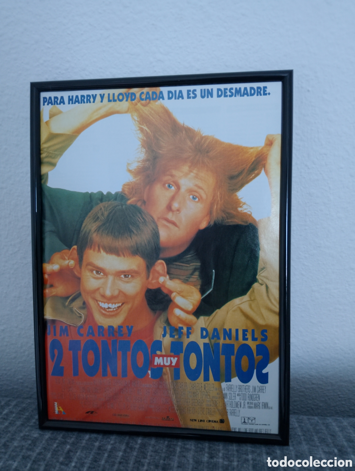 Coleccionismo de carteles: Dos tontos muy tontos cuadro publicidad cine a&ntilde;os 90