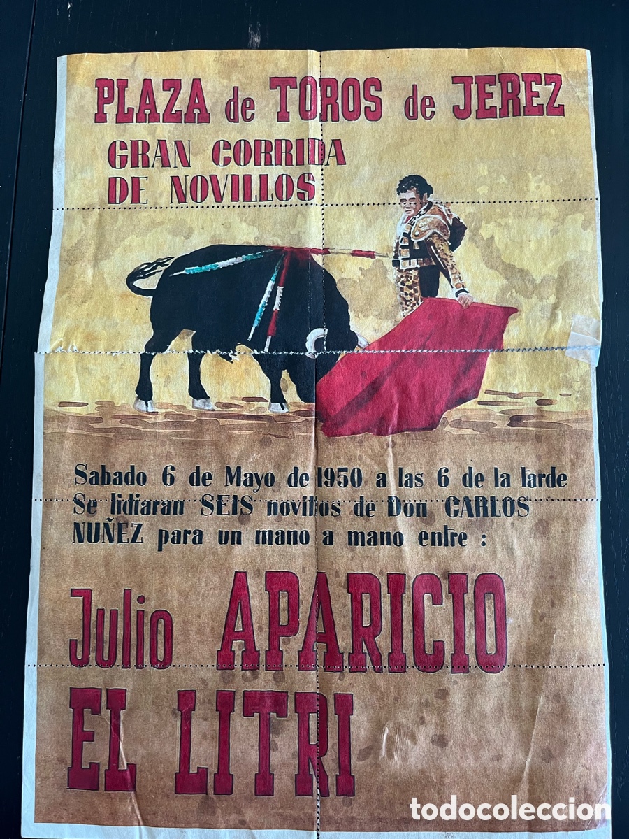 Coleccionismo de carteles: Cartel/entradas Plaza de Jerez, 1950