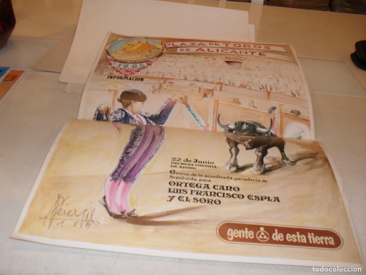 Collectionnisme d'affiches: CARTEL TAURINO,PLAZA TOROS DE ALICANTE,22 JUNIO 1985,CON ORTEGA CANO,EDITA INFORMACION,