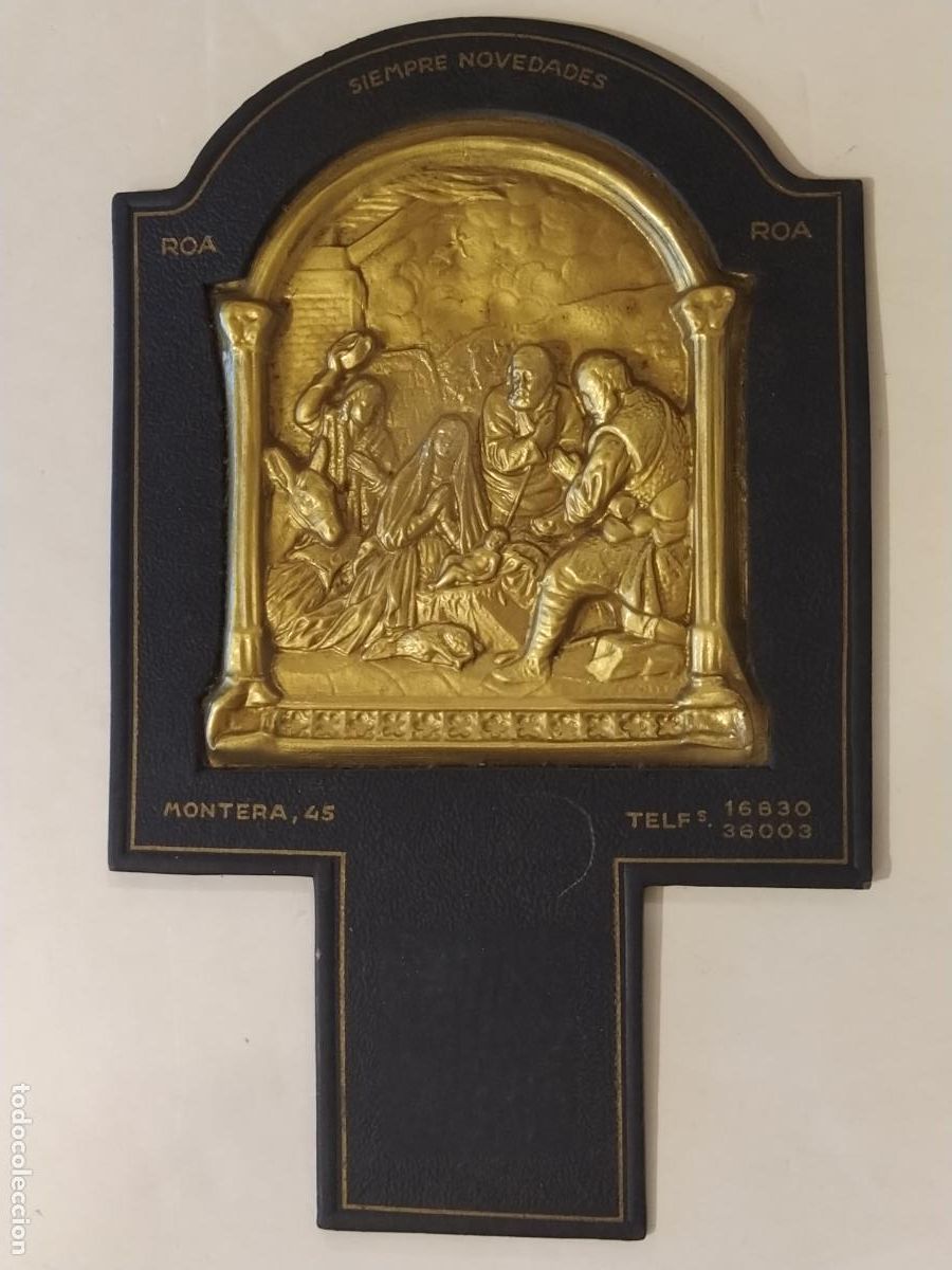 Coleccionismo de carteles: BELEN - ROA SIEMPRE NOVEDADES - CON RELIEVE - CARTEL ANTIGUO TROQUELADO - PUBLICIDAD -(K-15.315)