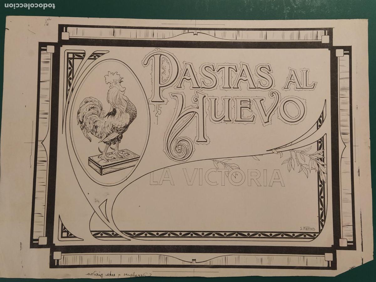 Coleccionismo de carteles: PASTAS LA HUEVO LA VICTORIA - SANTIAGO FARRIOLS - CARTEL ANTIGUO - VER FOTOS (V-28.110)